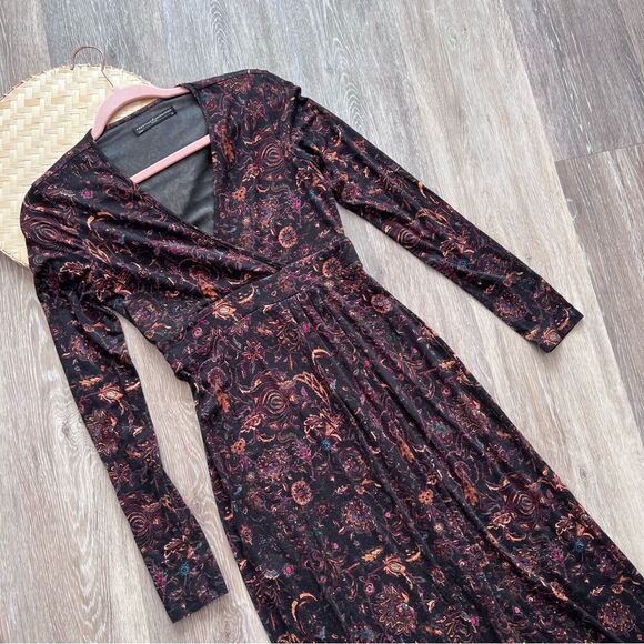 Peruvian connection Eden floral long sleeve midi dress women’s size‎ XS - Picture 3 of 9